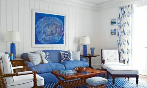 Синий спектр: от индиго до петроля в жилых комнатах